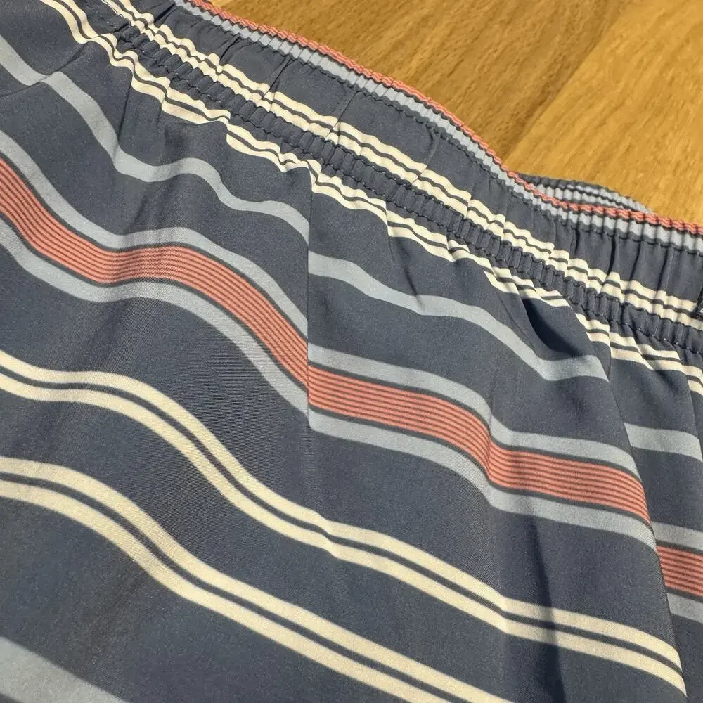 Southern Tide Swim Trunks Men’s XXL Breton Stripe Blue Board Shorts NWT